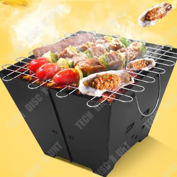 TD® Grill utomhus picknick fällbar rostfritt stål kol vertikal tredimensionell ventilationsgrill