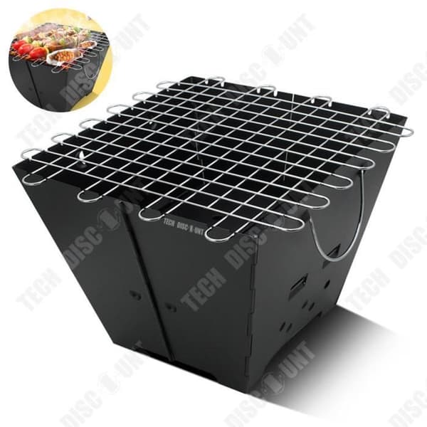 TD® Grill utomhus picknick fällbar rostfritt stål kol vertikal tredimensionell ventilationsgrill