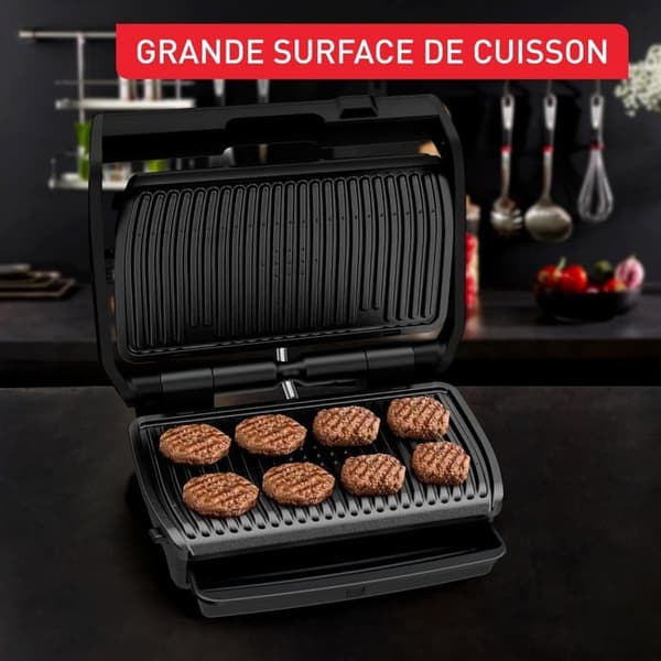 Kontaktgrill - Tefal - OptiGrill Elite GC750D - 2000W - Borstad svart rostfritt stål - Tillbehör ingår