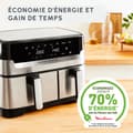 Miniatyrbild 6 av 6: Moulinex Dual Easy Fry &amp; Grill Inox - Luftfritös &amp; grill - 2 lådor - EZ905D20