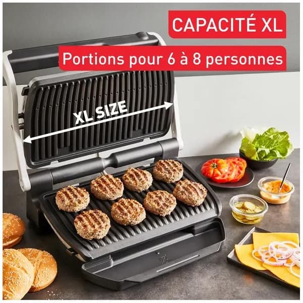 Tefal OptiGrill+ XL, Intelligent grill, 9 automatiska program, Perfekta resultat, Tillagningsindikator, GC728D10