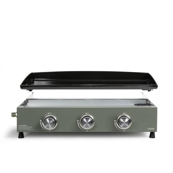 Gasgrill - LIVOO - DOC324 - 3 brännare - Grön / Svart
