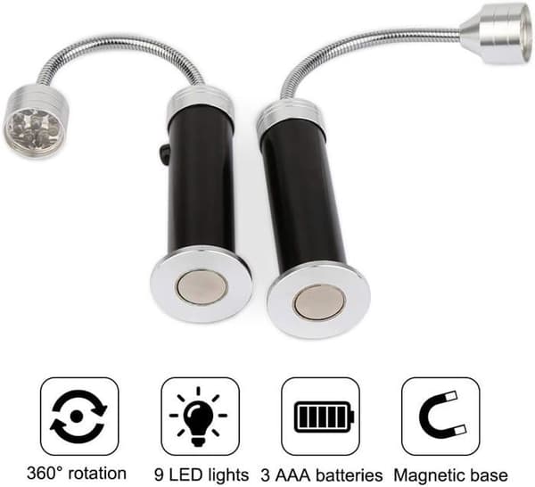 Lära av grill - Vegena - Grill Ljus - LED Super Ljus - Magnetisk Bas - Justering 360°