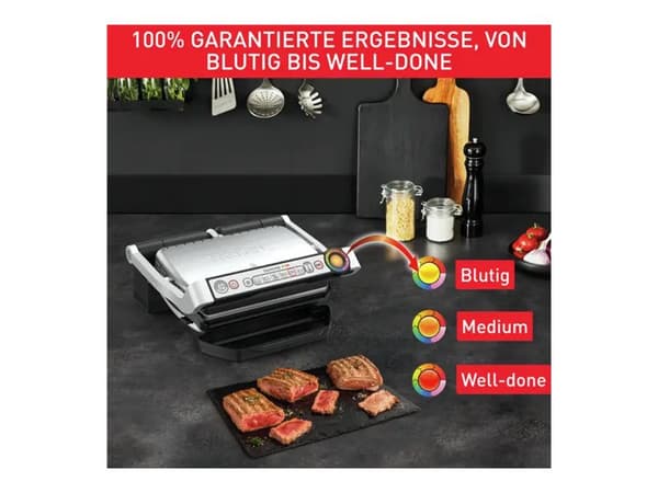 Tefal OptiGrill+ GC714D - Grill - elektrisk - 600 kvadratcentimeter