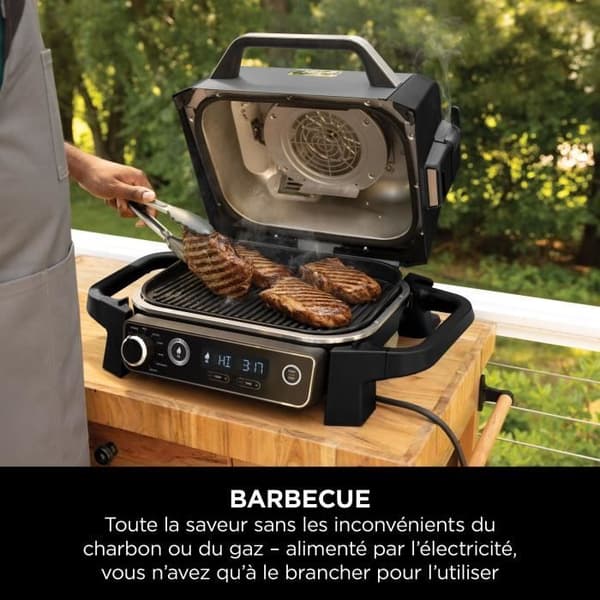 Elgrill och rökare NINJA - Woodfire OG701EU - 7 tillagningsprogram