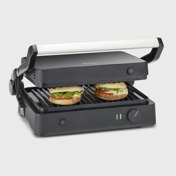 Grill SEVERIN - KG2398 - Tillagningsyta 30x22cm - Avtagbara plattor - Keramiskt beläggning - 1800W