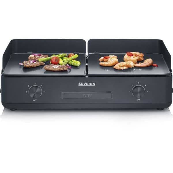 Elektrisk stekpanna - SEVERIN - PG8569 - 2200 W - 48 x 27 cm - Justerbar termostat - Svart / Aluminium