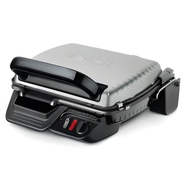 TEFAL GC306012 Ultra Compact 600 Comfort elektrisk grill - Rostfritt stål/svart - 2000 Watt - 600 cm²