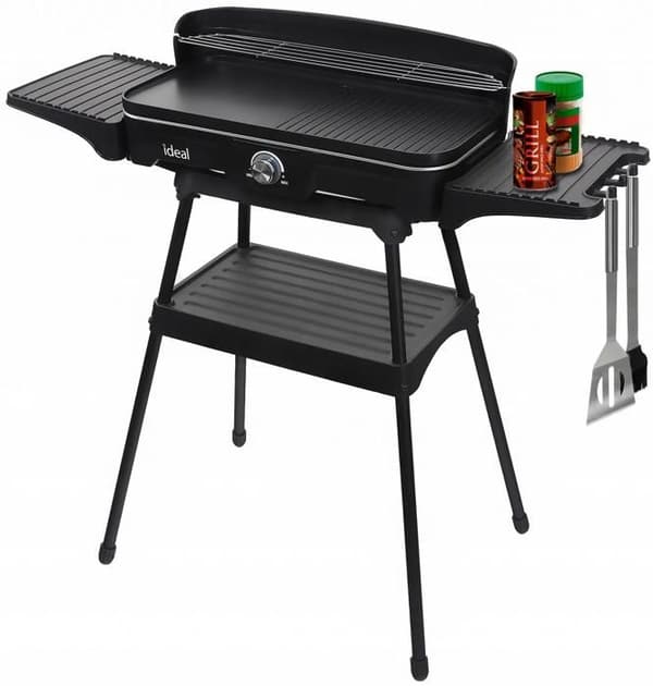 Elbig elektrisk trädgårdsgrill 5 i 1, hopfällbart rökfritt ståbord ELDOM