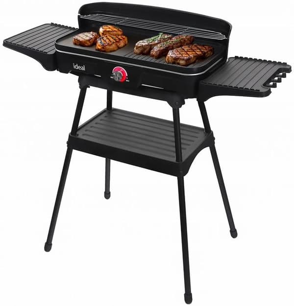 Elbig elektrisk trädgårdsgrill 5 i 1, hopfällbart rökfritt ståbord ELDOM
