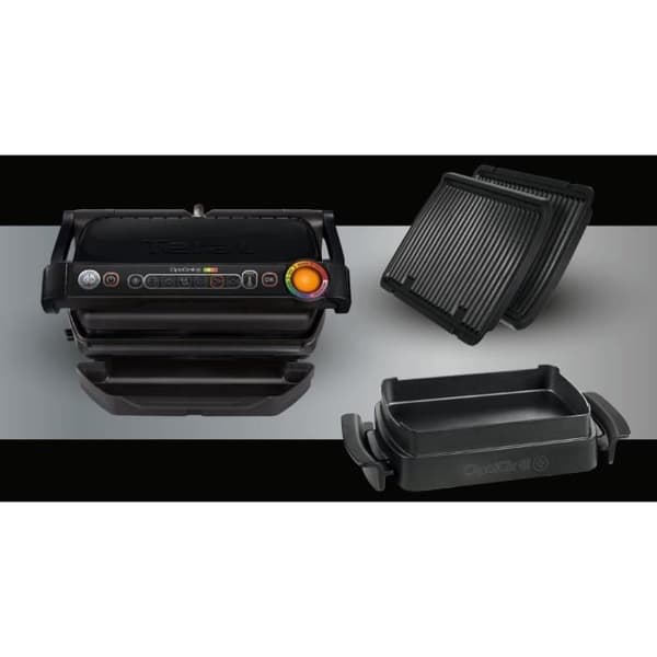 TEFAL GC7148 Optigrill Grill + Snaking & Bakning - 2000 W - Svart / rostfritt stål