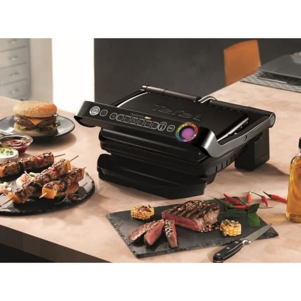 TEFAL GC7148 Optigrill Grill + Snaking & Bakning - 2000 W - Svart / rostfritt stål