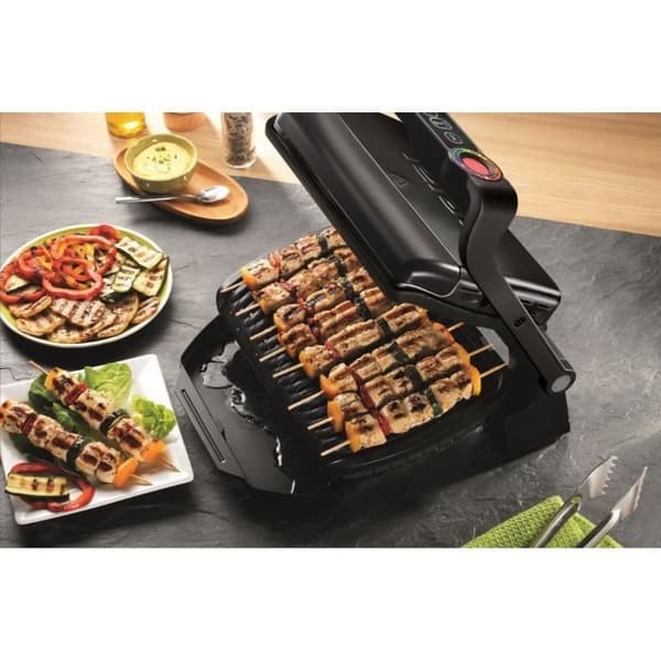 TEFAL GC7148 Optigrill Grill + Snaking &amp; Bakning - 2000 W - Svart / rostfritt stål