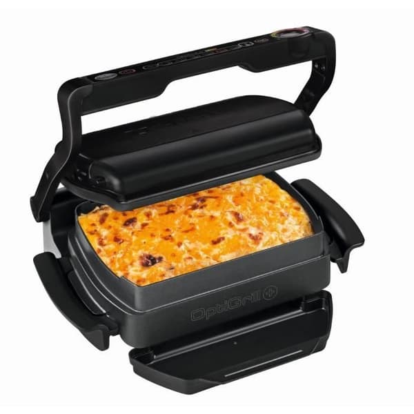 TEFAL GC7148 Optigrill Grill + Snaking &amp; Bakning - 2000 W - Svart / rostfritt stål