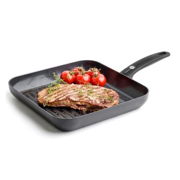 GREENPAN CAMBRIDGE DIAMOND Infinity Square Keramisk Grillpanna - 28 x 28 cm - Svart - Alla värmekällor inklusive induktion