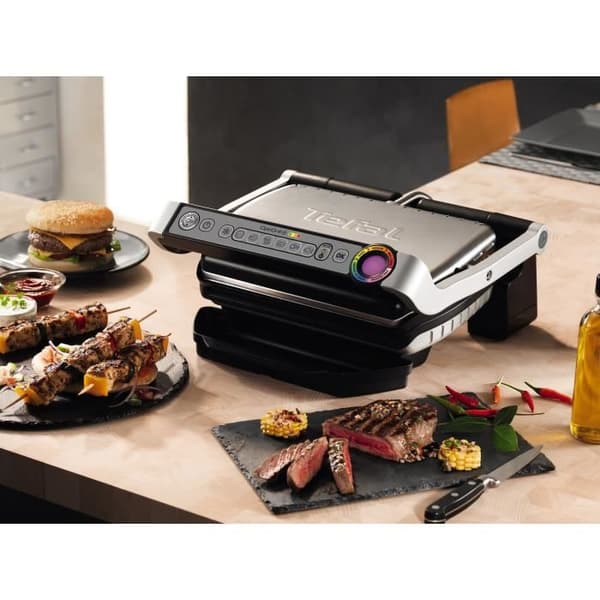 TEFAL GC712D12 Optigrill+ elektrisk köttgrill - Rostfritt stål