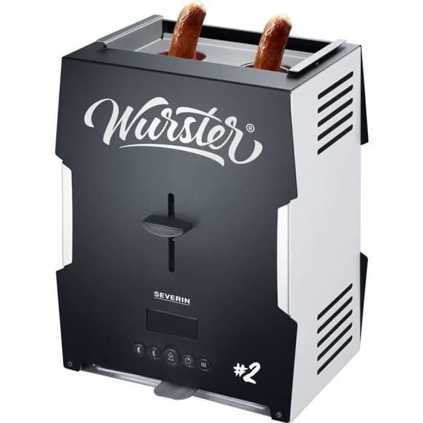SEVERIN 5005-000 korvgrill - Svart, grå - Non-stick kokplattor - 2200 Watt