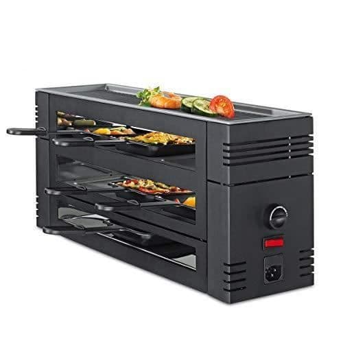 Pizza och raclette - Vår - 3367710002 - 6 personer - Grillplåt i aluminium - Svart
