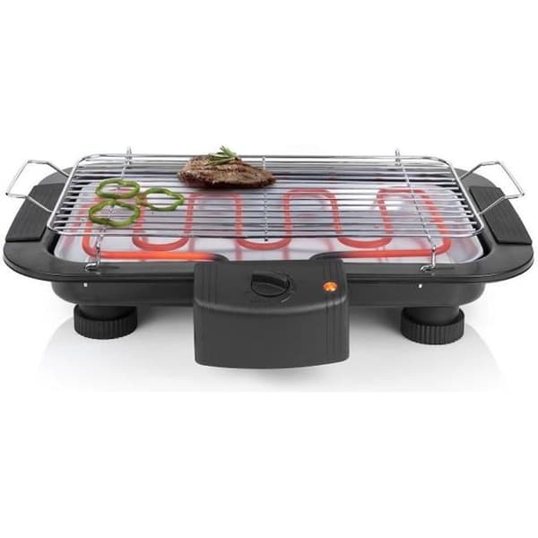 TRISTAR BQ2813 elektrisk bordsgrill - Svart - 2000W - Tillagningsyta 38x22cm Svart