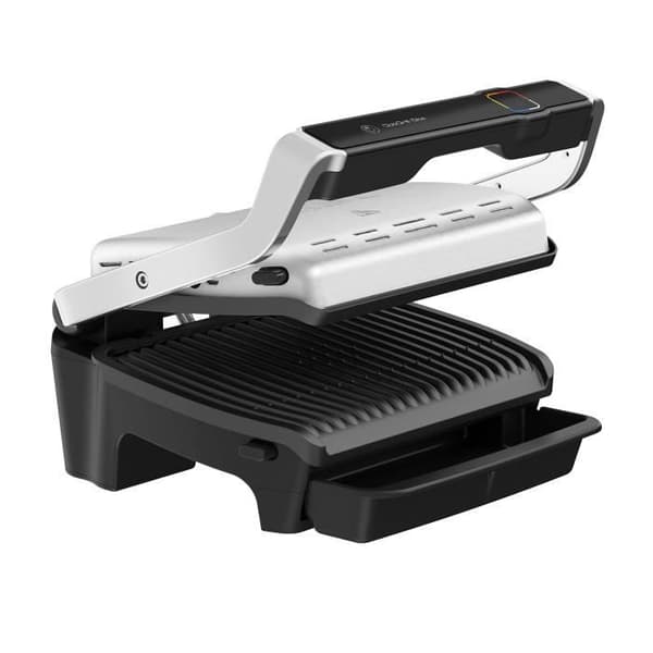 Kontaktgrill - Tefal - OptiGrill Elite GC750D - 2000W - Borstad svart rostfritt stål - Tillbehör ingår