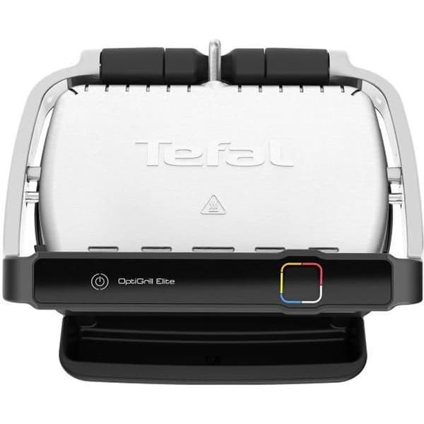 Kontaktgrill - Tefal - OptiGrill Elite GC750D - 2000W - Borstad svart rostfritt stål - Tillbehör ingår