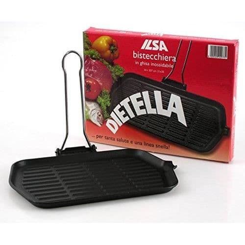 Ilsa DIetella Grill, Gjutjärn, Aluminium, Antracit, 30x21 cm