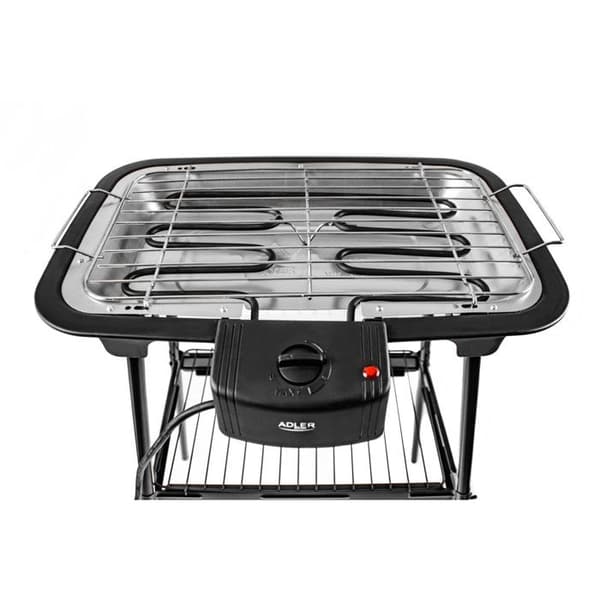 ADLER AD6602 elektrisk grill - 2000 W - Svart - Horisontell - Klar på 3 min