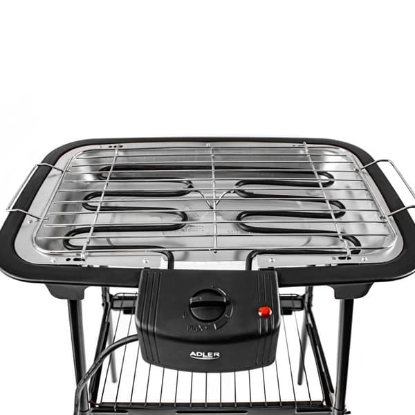 ADLER AD6602 elektrisk grill - 2000 W - Svart - Horisontell - Klar på 3 min