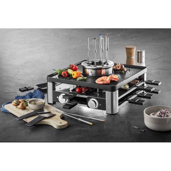 Multifunktionell grill - WMF - Lumero - Svart - Krom - 2000 Watt