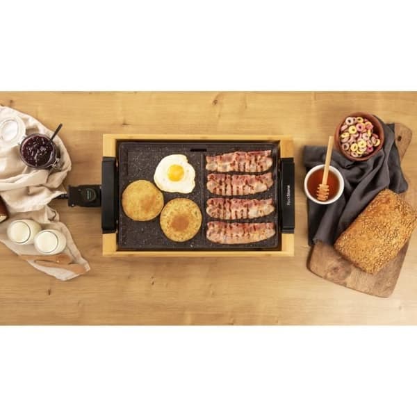 Elgrill - Tasty&Grill - 2000 Bamboo MixStone - 2000 W - Justerbar termostat - Non-stick