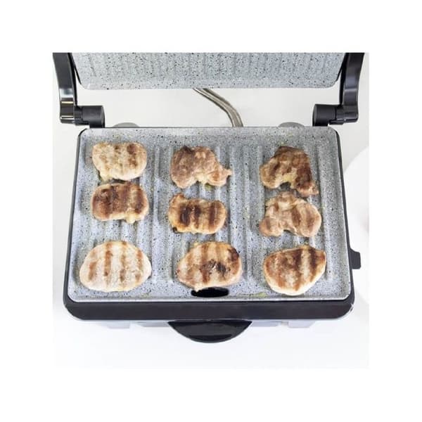 Cecotec Rock'nGrill 1000 elektrisk grill 1000 W, Rockstone-beläggning, temperaturregulator, bländare 180