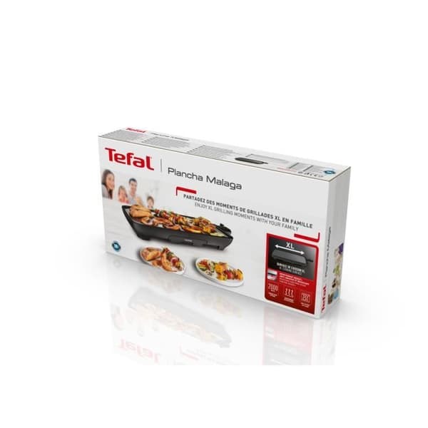 TEFAL Electric plancha, 6 till 8 personer, Non-stick beläggning, Justerbar termostat, Thermo-Spot, Juicebricka, Malaga CB501812