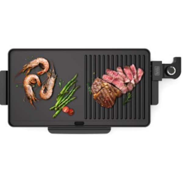 BLACK+DECKER BXGB2200E 2-i-1 plancha, 2200W, 49 x 27cm tallrik, PFOA-fri