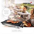 Miniatyrbild 2 av 4: Korona 46100 Electric Plancha | 2 i 1 glas teppanyaki grill och stekhäll | Rostfritt stålhölje | 800W