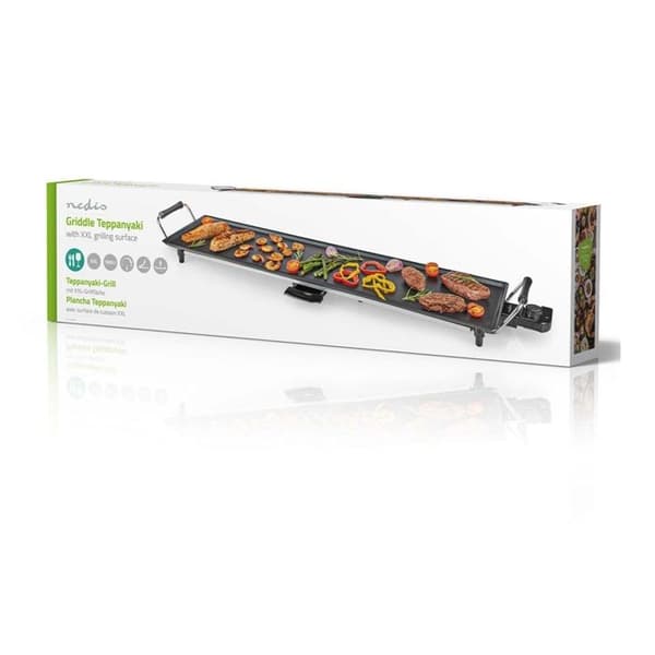 Plancha - NEDIS - FCTE110EBK90 - Justerbar termostat - Glidande återvinningsbricka - Non-stick beläggning