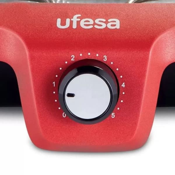 UFESA BB7640 elektrisk grill - Låg rök, termiskt motstånd, automatisk avstängning - Yta 38x24 cm