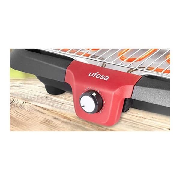 UFESA BB7640 elektrisk grill - Låg rök, termiskt motstånd, automatisk avstängning - Yta 38x24 cm