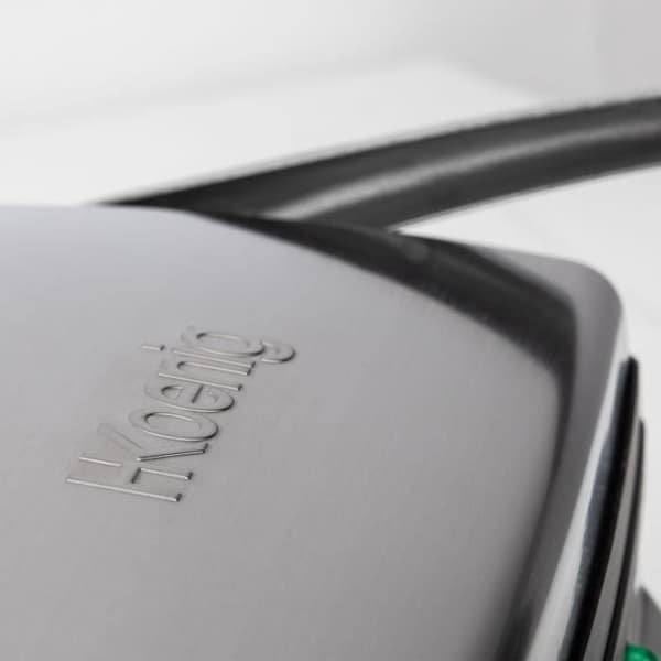 HKOENIG elektrisk grill - GR20 - Tillagningsyta 29,7x23cm - Justerbar temperatur - 2000W - Rostfritt stål