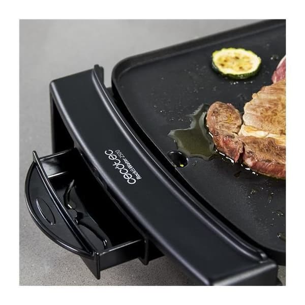 Cecotec Black&amp;Water 2500 Häll, elektrisk grill, non-stick beläggning, fettuppsamlingsbricka,