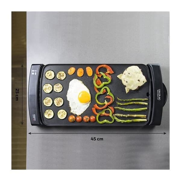 Cecotec Black&amp;Water 2500 Häll, elektrisk grill, non-stick beläggning, fettuppsamlingsbricka,