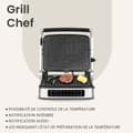 Miniatyrbild 3 av 4: ZEEGMA Multifunktions elektrisk grill - 2100 W - Non-stick plattor - Justerbar termostat - Droppskål