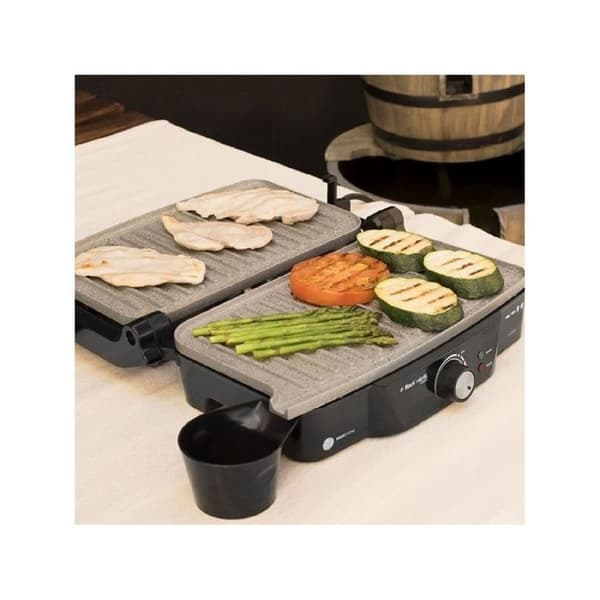 Cecotec Rock’nGrill 1500 Elektrisk köttgrill 1500 W, RockStone non-stick beläggning, 180 öppning, justerbar i höjdled.