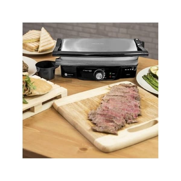 Cecotec Rock’nGrill 1500 Elektrisk köttgrill 1500 W, RockStone non-stick beläggning, 180 öppning, justerbar i höjdled.