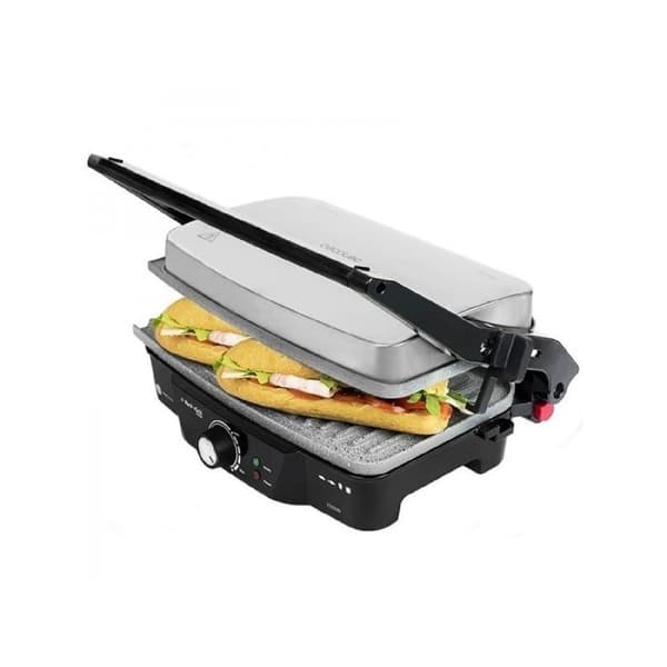 Cecotec Rock’nGrill 1500 Elektrisk köttgrill 1500 W, RockStone non-stick beläggning, 180 öppning, justerbar i höjdled.