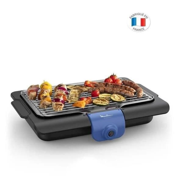 MOULINEX Accessimo Elektrisk grill, 2100 W, lätt att rengöra, vattenbricka, rök + luktreducering, tillverkad i Frankrike BG134812