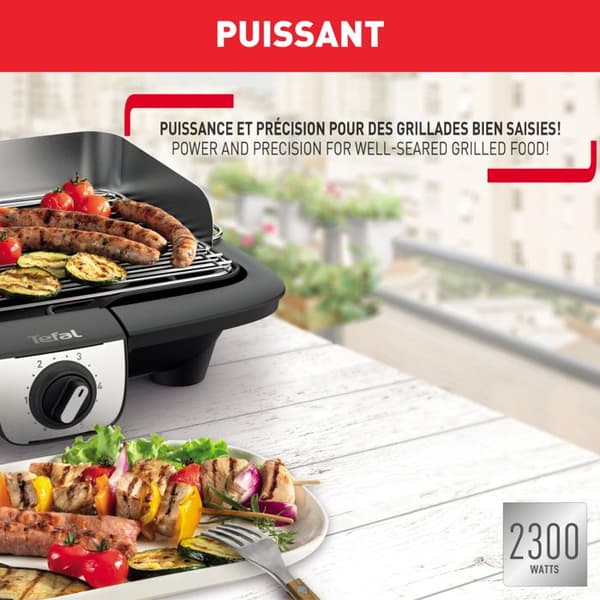 Tefal BG90A810 EASYGRILL JUSTERA INOX BORD JUSTERBAR TERMOSTAT Grill 2300 W