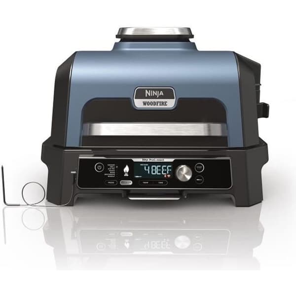 Elektrisk grill och rökare NINJA - Woodfire Pro Connect XL OG901EU - 7 tillagningsprogram - Inbyggd termometer