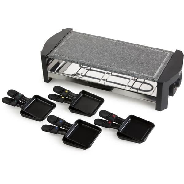 DOMO DO9039G Raclette-sæt - 8 personer - Poleret sten - 1300W