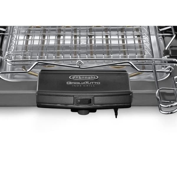 DELONGHI BQ60.X elektrisk grill - Dubbelgrill - 1900 W - Avtagbar aluminiumbricka