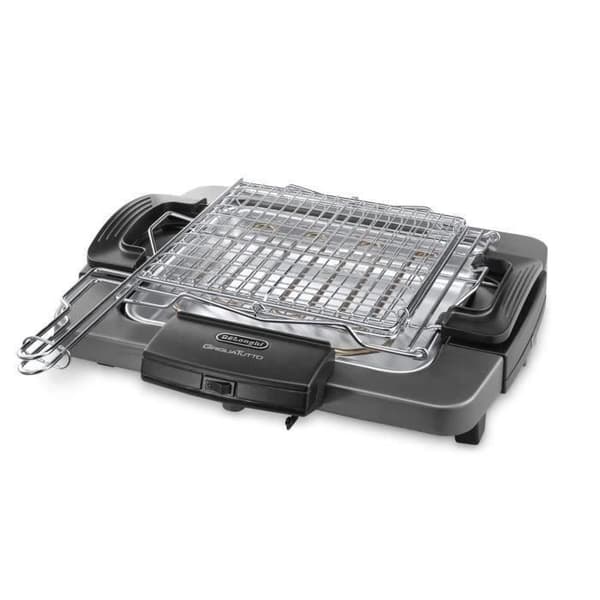 DELONGHI BQ60.X elektrisk grill - Dubbelgrill - 1900 W - Avtagbar aluminiumbricka